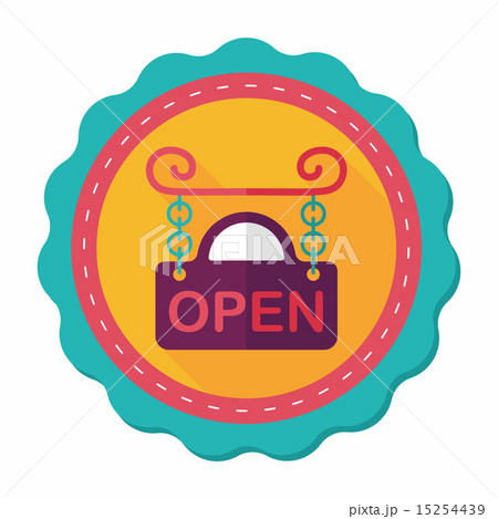 shopping store sign flat icon with long shadow,eps10 shopping store sign flat icon with long shadow,eps10 15254439