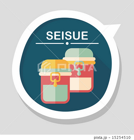 kitchenware preserving container flat icon with long shadow,eps1 15254510