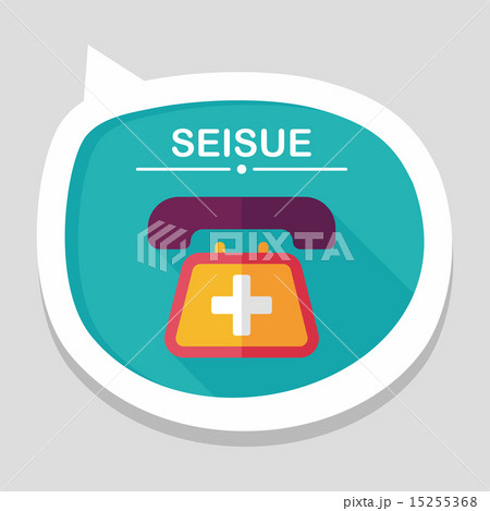 emergency call flat icon with long shadow,eps10 emergency call flat icon with long shadow,eps10 15255368