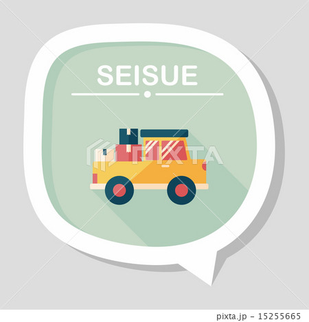 Transportation truck flat icon with long shadow,eps10 Transportation truck flat icon with long shadow,eps10 15255665