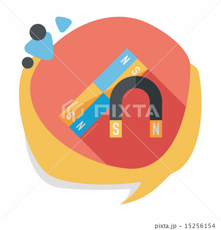 Magnet flat icon with long shadow,eps10 Magnet flat icon with long shadow,eps10 15256154
