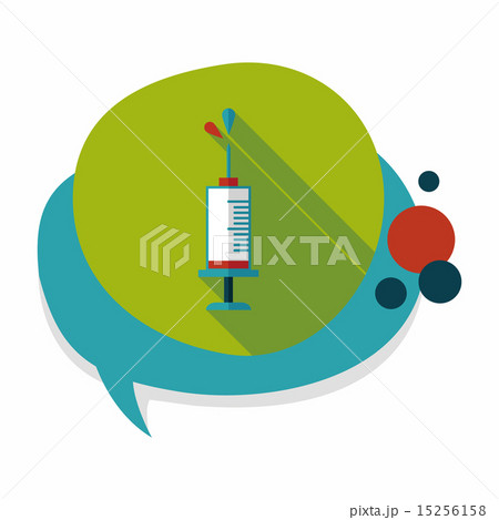 syringe flat icon with long shadow syringe flat icon with long shadow 15256158