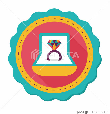 Propose diamond ring flat icon with long shadow,eps10 Propose diamond ring flat icon with long shadow,eps10 15256546