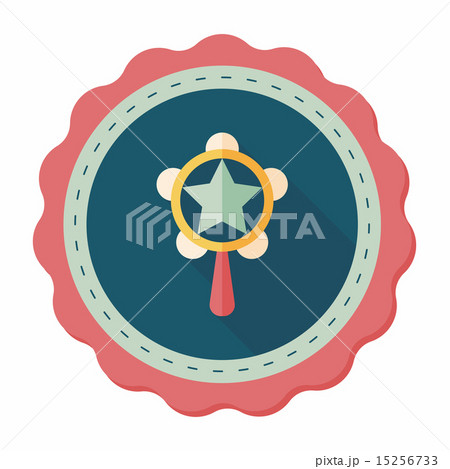 baby rattle flat icon with long shadow,eps10 15256733