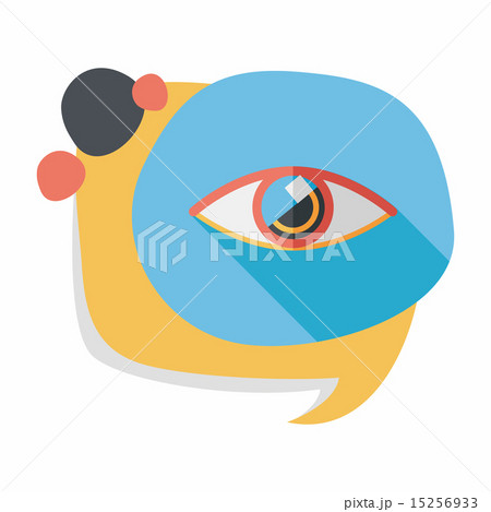 Eye flat icon with long shadow Eye flat icon with long shadow 15256933