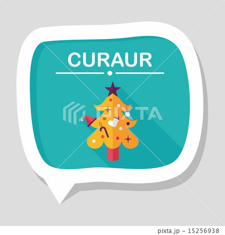 Christmas tree flat icon with long shadow,eps10 15256938