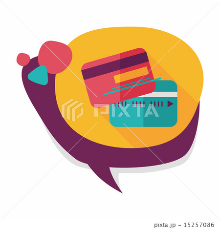 credit card flat icon with long shadow credit card flat icon with long shadow 15257086