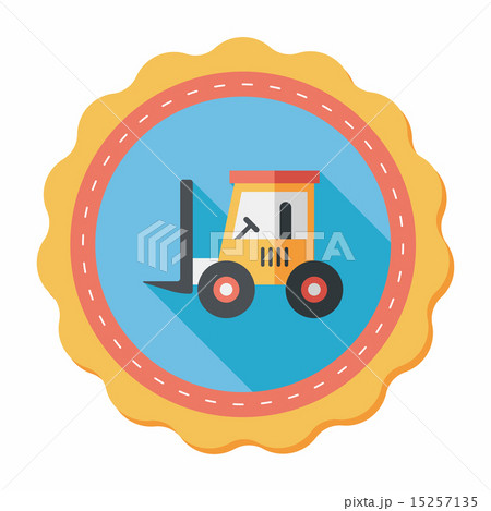 Transportation moving truck flat icon with long shadow,eps10 15257135
