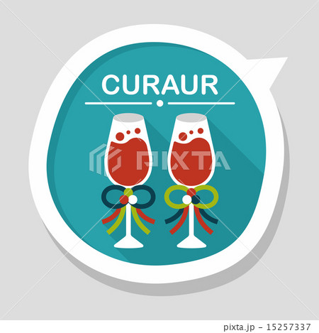 wedding champagne flat icon with long shadow,eps10 15257337