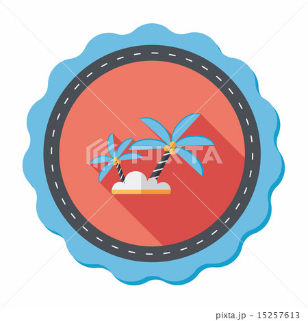 Palm tree flat icon with long shadow,eps10 Palm tree flat icon with long shadow,eps10 15257613
