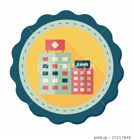 hospital flat icon with long shadow hospital flat icon with long shadow 15257848