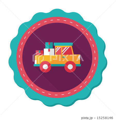 Transportation truck flat icon with long shadow,eps10 Transportation truck flat icon with long shadow,eps10 15258146