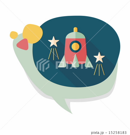 Rocket flat icon with long shadow,eps10 15258183
