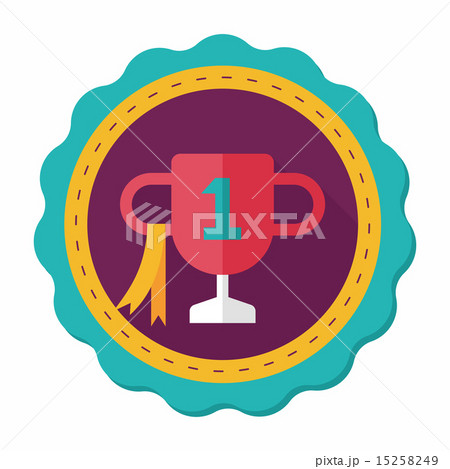 Trophy Cup flat icon with long shadow,eps10 Trophy Cup flat icon with long shadow,eps10 15258249