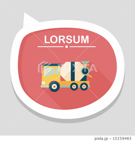 Transportation Cement mixer flat icon with long shadow,eps10 Transportation Cement mixer flat icon with long shadow,eps10 15259465