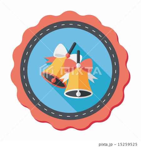 Christmas bells flat icon with long shadow,eps10 Christmas bells flat icon with long shadow,eps10 15259525