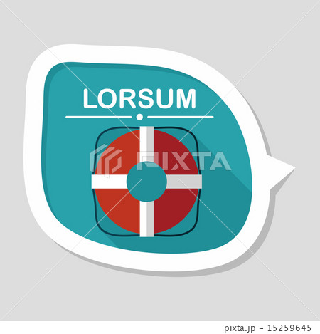 Lifebuoy flat icon with long shadow,eps10 Lifebuoy flat icon with long shadow,eps10 15259645