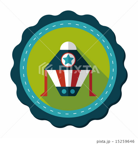 Spaceship flat icon with long shadow,eps10 Spaceship flat icon with long shadow,eps10 15259646