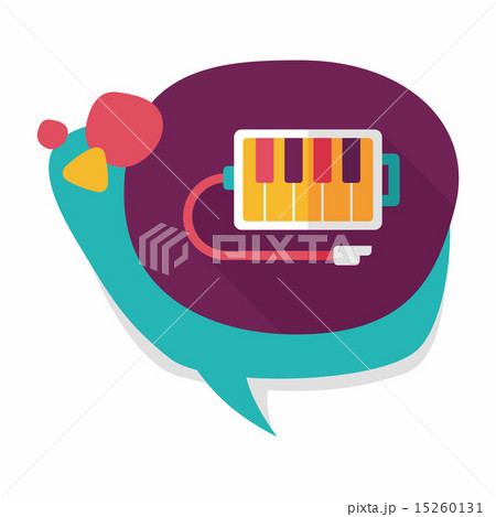 piano flat icon with long shadow piano flat icon with long shadow 15260131