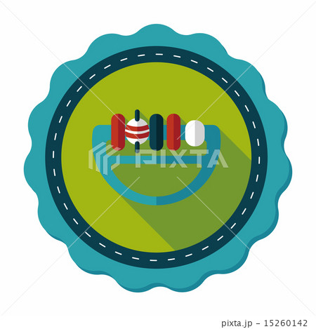baby Rattle flat icon with long shadow,eps10 15260142