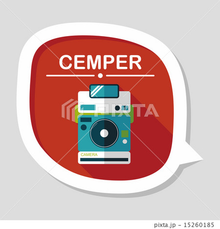 camera flat icon with long shadow,eps10 camera flat icon with long shadow,eps10 15260185