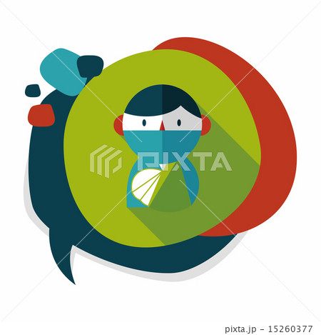 Female patient flat icon with long shadow 15260377