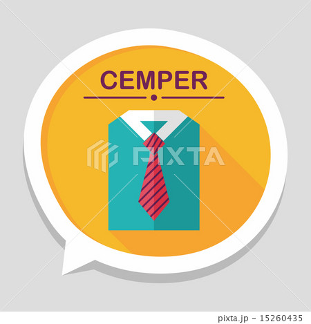 business shirt and tie flat icon with long shadow,eps10 business shirt and tie flat icon with long shadow,eps10 15260435