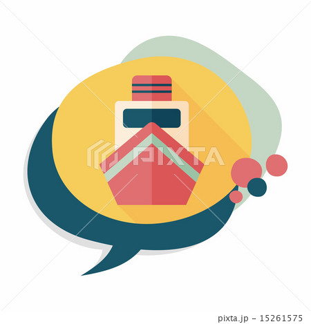 boat flat icon with long shadow boat flat icon with long shadow 15261575