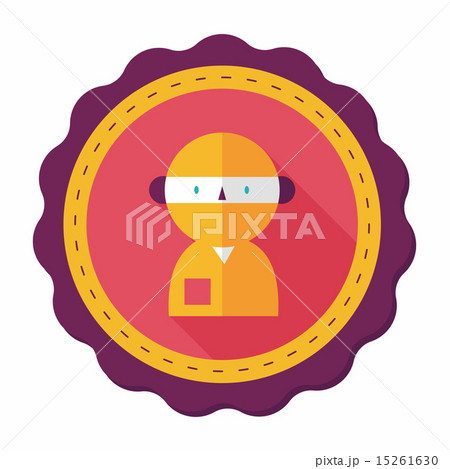 medical people with stethoscopes flat icon with long shadow medical people with stethoscopes flat icon with long shadow 15261630