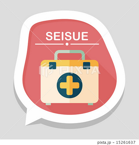 first aid kit flat icon with long shadow,eps10 15261637