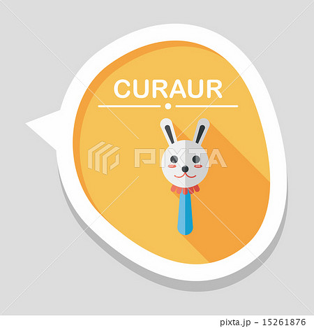 baby rattle flat icon with long shadow,eps10 15261876