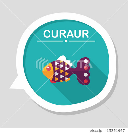 Pet fish flat icon with long shadow,eps10 15261967
