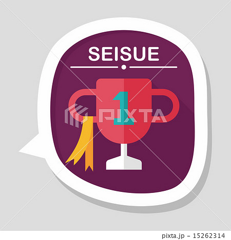 Trophy Cup flat icon with long shadow,eps10 15262314