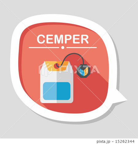 teabag flat icon with long shadow,eps10 15262344