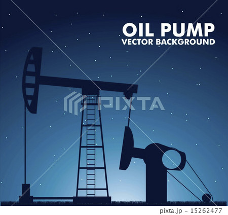silhouette oil pump over night background vector illustration silhouette oil pump over night background vector illustration 15262477