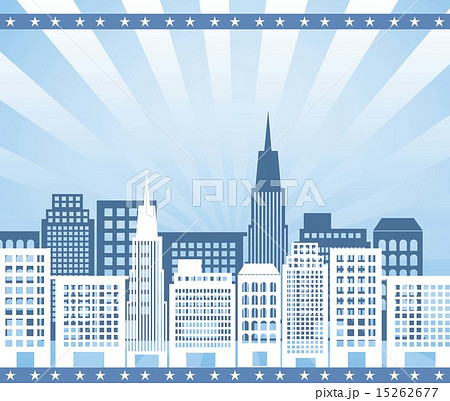 silhouettte buildings over blue background vector illustration 15262677