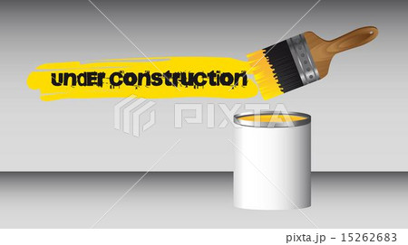 paint brush with bottle under constrution vector illustration 15262683