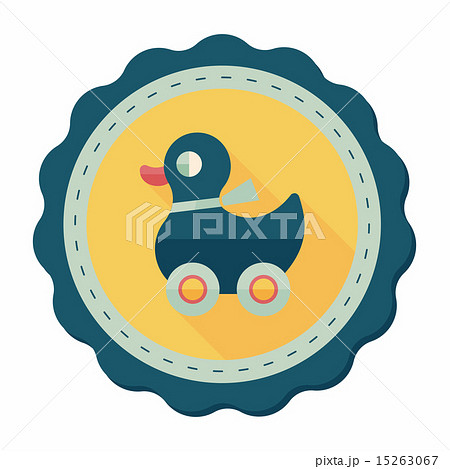 duck toy flat icon with long shadow,eps10 duck toy flat icon with long shadow,eps10 15263067