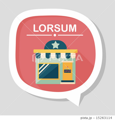 Building shop store flat icon with long shadow,eps10 Building shop store flat icon with long shadow,eps10 15263114