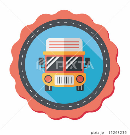 Transportation truck flat icon with long shadow,eps10 Transportation truck flat icon with long shadow,eps10 15263236