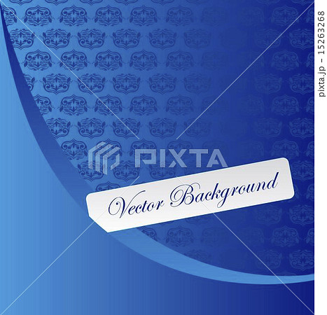 blue elengant ornament background with wave vector 15263268