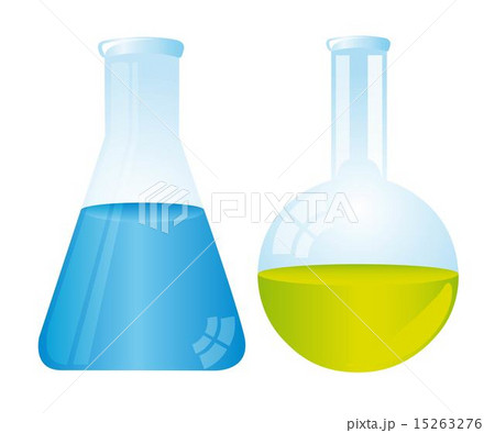 two test tubes isolated over white background 15263276