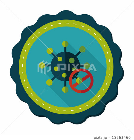 virus flat icon with long shadow virus flat icon with long shadow 15263460
