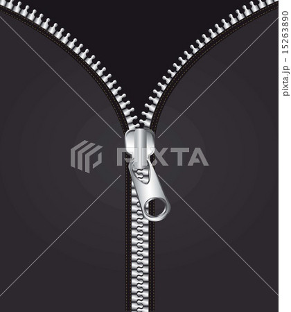 metallic zipper over black background vector illustration metallic zipper over black background vector illustration 15263890