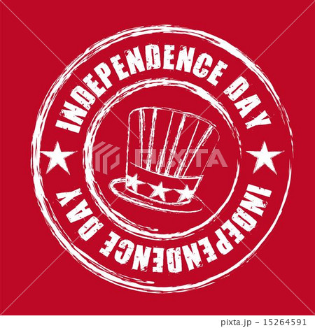 independence day seal over red background vector illustration independence day seal over red background vector illustration 15264591