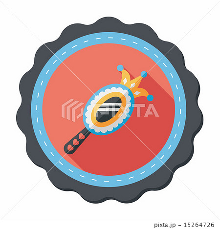 Mirror toy flat icon with long shadow,eps10 15264726