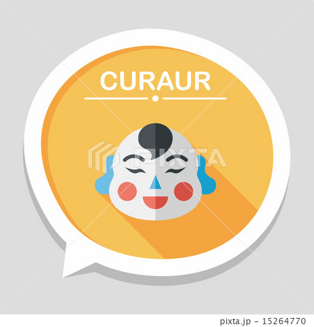 Chinese New Year flat icon with long shadow,eps10, Maitreya doll 15264770