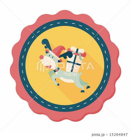 Reindeer flat icon with long shadow, eps10 Reindeer flat icon with long shadow, eps10 15264847