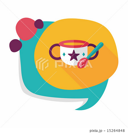 baby food bowl flat icon with long shadow,eps10 baby food bowl flat icon with long shadow,eps10 15264848