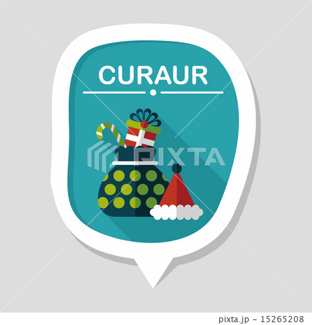 Christmas gift flat icon with long shadow, eps10 15265208